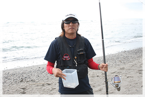 静岡のんき会様所属の清水様で、中間釣果報告キス9匹です。（最終的に13匹釣られ2位でした。）