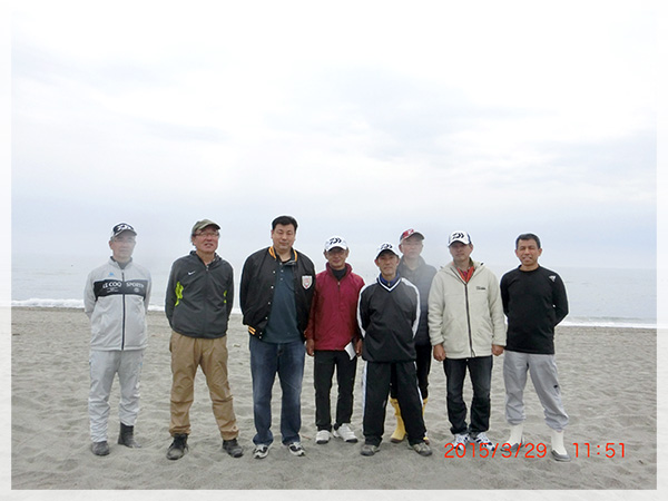 2015年3月29日遠州灘は福田海岸にて開催されたダイワさんの投げ試投会にて集合写真です。