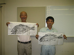 平成26年7月〜8月貝塚サーフ魚拓例会。