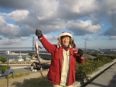 2014年12月例会にて、大内さんが淡路島岩屋で釣り上げたアイナメ36.7cm。