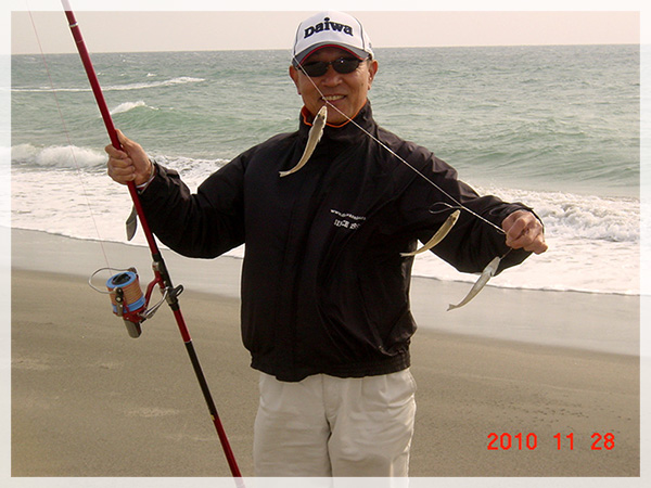 生駒様（浜松サーフF.C所属）キス15〜16cm3点掛け・・・ポイントは3色〜力糸。
