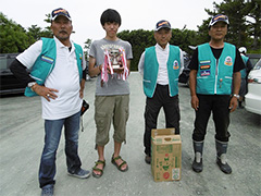 2015年6月14日（日）中田島海岸で行った第2回の例会にて、35尾が尾数トップで、2尾長寸では、若干16歳が優勝を手にした。