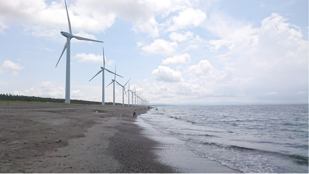 釜谷浜の風力発電（2021年7月12日/月曜日）